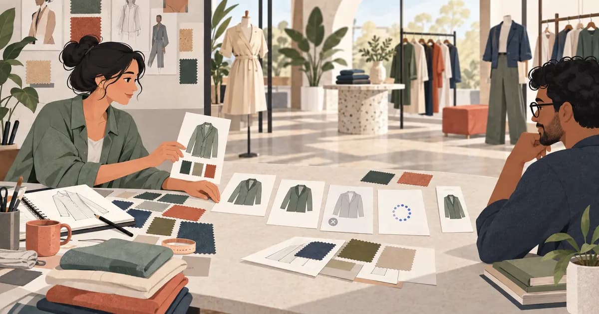 Editorial illustration for A Wosa Figma handoff: from garment-card design to developer acceptance