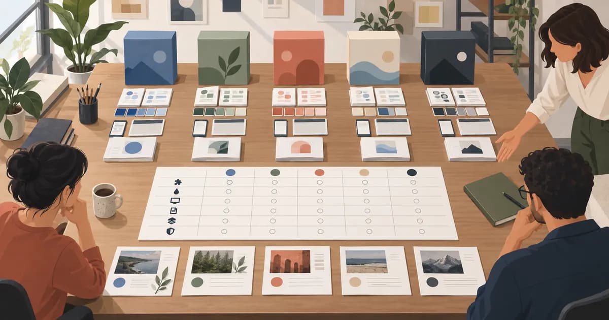 Editorial illustration for A five-kit Figma bundle versus separate kits: an agency evaluation