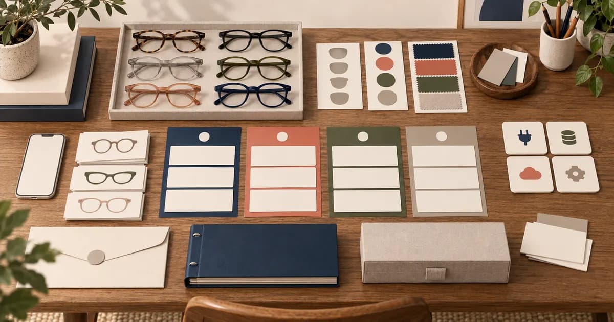 Editorial illustration for An eyewear theme purchase checklist for nontechnical founders