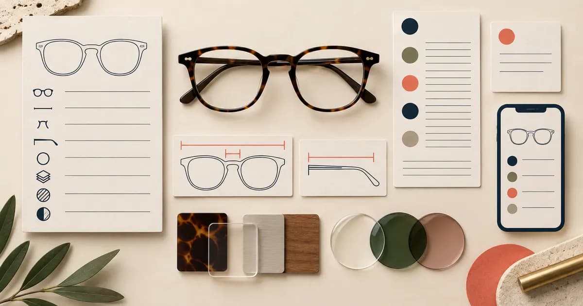 Editorial illustration for Writing scannable specification blocks for eyewear products