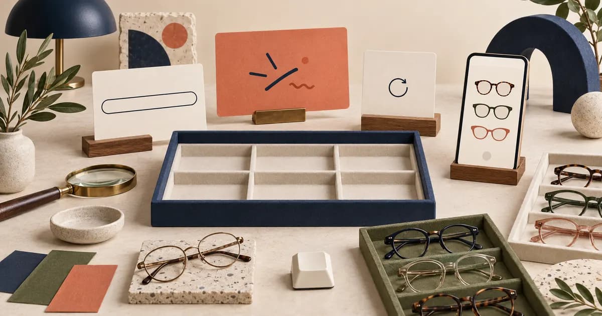 Editorial illustration for Building a useful zero-results state for eyewear search