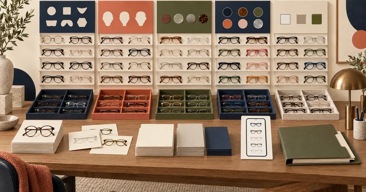 Editorial illustration for Splitting a large eyewear catalog into useful collections