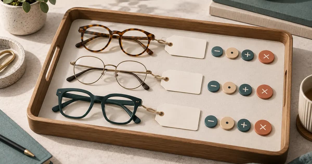 Editorial illustration for Auditing screen-reader labels in an eyewear cart