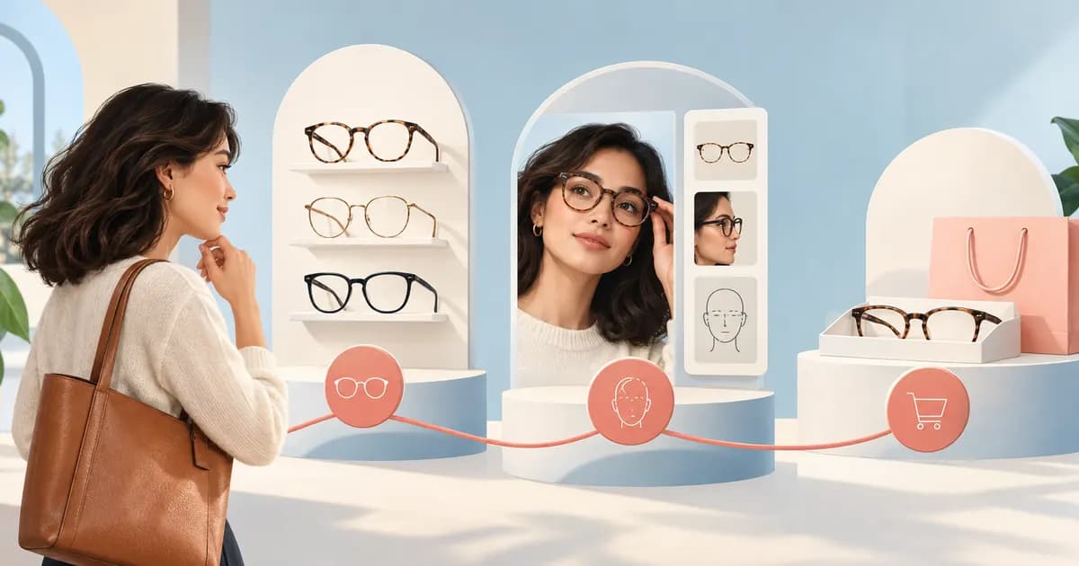 Editorial illustration for Defining purchase-task success for a eyewear theme test