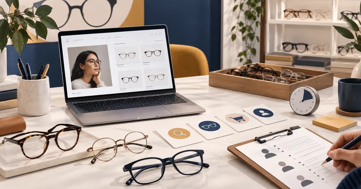 Editorial illustration for Writing a eyewear store usability test script