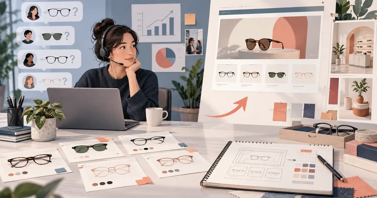 Editorial illustration for Planning a eyewear storefront refresh from support evidence