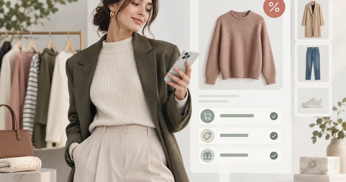 Editorial illustration for Showing discount conditions clearly for fashion shoppers