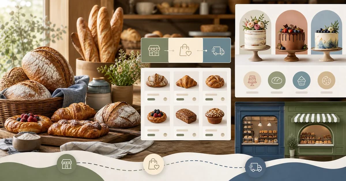 Bakery theme ranking with pickup dates and cake customization