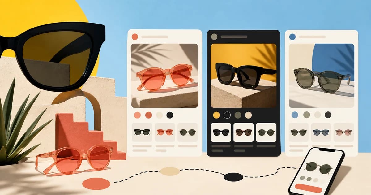 Sunglasses theme ranking with frame measurements and lens variants