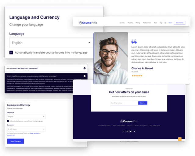 Stack of reusable UI components and elements