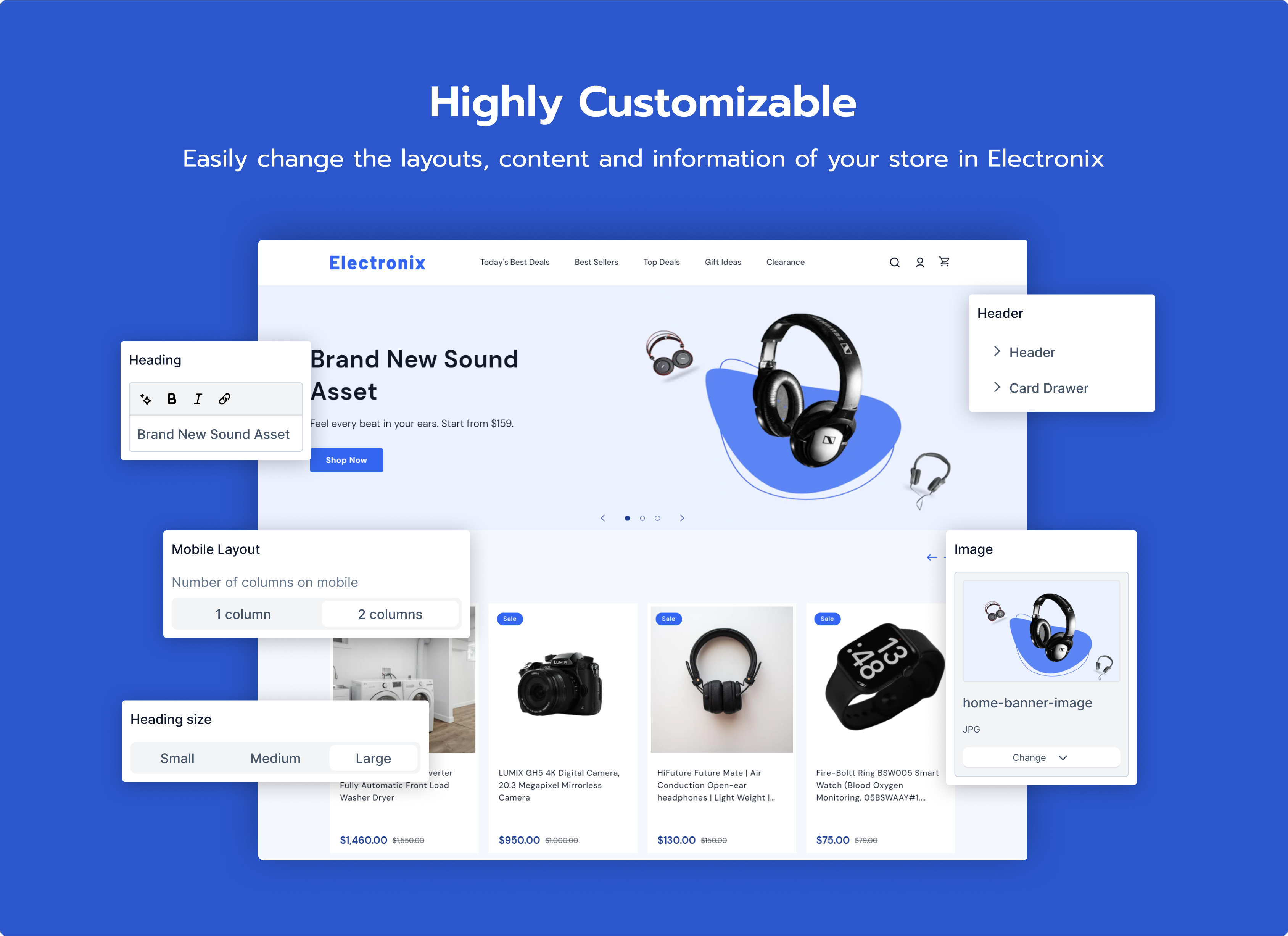 electronix shopify e-commerce theme blog page