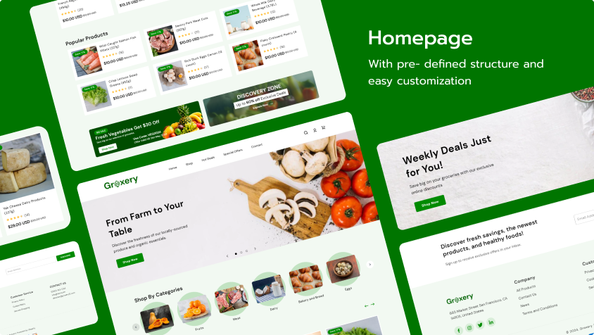 groxery shopify e-commerce theme homepage