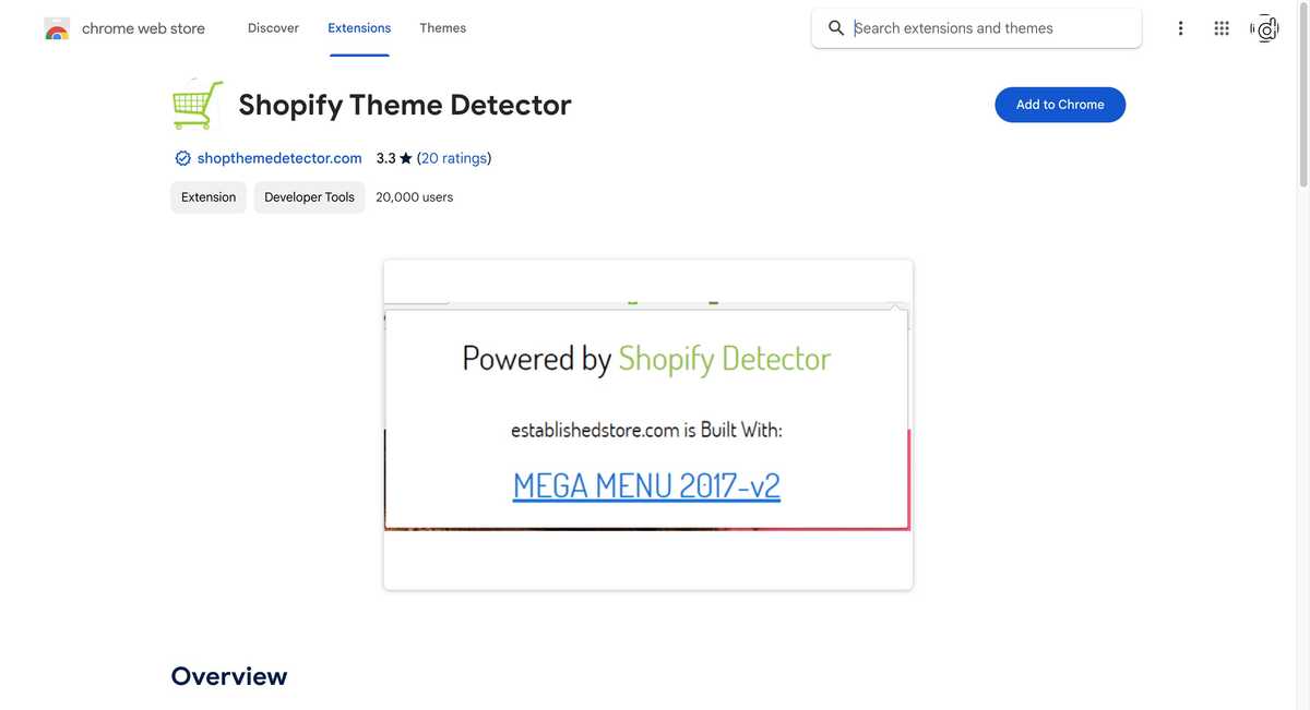 Shopify Theme Detector