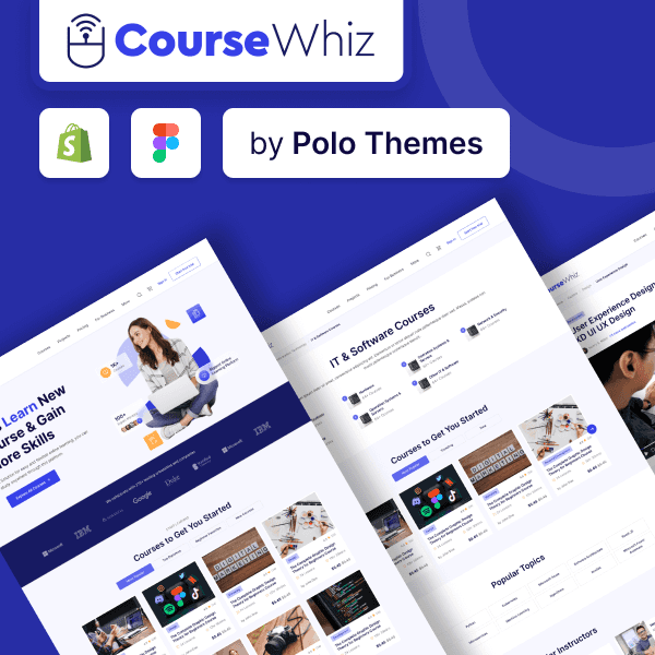 CourseWhiz E-Commerce Bundle (Shopify + Figma) Theme