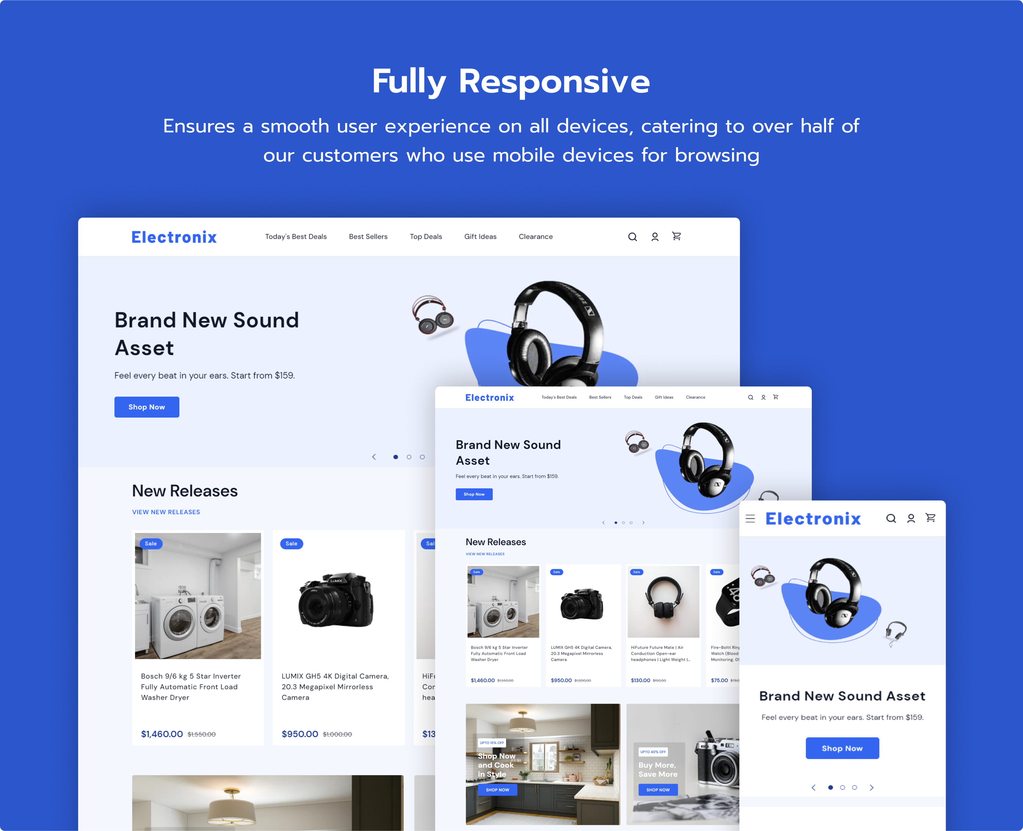 electronix shopify e-commerce theme responsive design